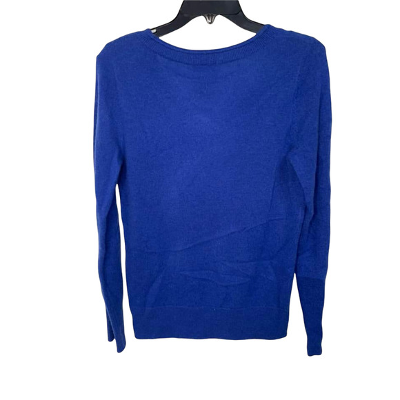 HALOGEN Crew Neck‎ Cashmere Sweater in Blue Surf XS NEW - Picture 6 of 6